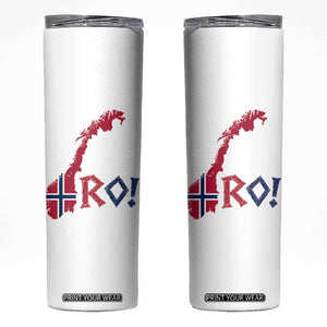 Norway Flag Country Map Patriotic Ro Ro Chant Skinny Tumbler Norwegian Viking Row Soccer Supporter Football Fans
