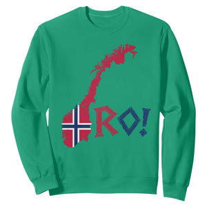Norway Flag Country Map Patriotic Ro Ro Chant Sweatshirt Norwegian Viking Row Soccer Supporter Football Fans