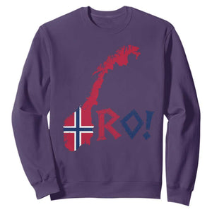 Norway Flag Country Map Patriotic Ro Ro Chant Sweatshirt Norwegian Viking Row Soccer Supporter Football Fans