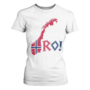 Norway Flag Country Map Patriotic Ro Ro Chant T Shirt For Women Norwegian Viking Row Soccer Supporter Football Fans