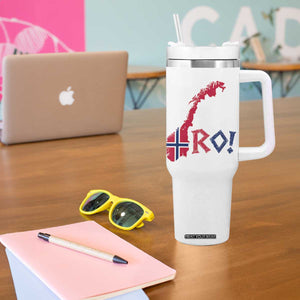 Norway Flag Country Map Patriotic Ro Ro Chant Tumbler With Handle Norwegian Viking Row Soccer Supporter Football Fans