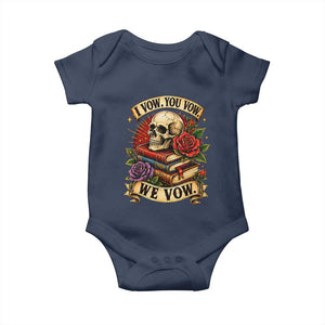Vintage Skull Roses Gothic Dark Academia Aesthetic Baby Onesie I Vow You Vow We Vow Fantasy Fiction Bookish Gift