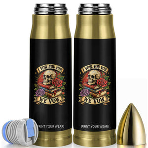 Vintage Skull Roses Gothic Dark Academia Aesthetic Bullet Tumbler I Vow You Vow We Vow Fantasy Fiction Bookish Gift