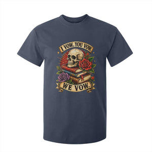 Vintage Skull Roses Gothic Dark Academia Aesthetic T Shirt For Kid I Vow You Vow We Vow Fantasy Fiction Bookish Gift