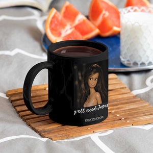 Yall Need Jesus Funny Doll Side Eye Meme Coffee Mug Sarcastic Southern Humor Religion Faith TS02 Print Your Wear