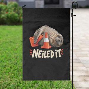 Funny Neil The Seal Nailed It Meme Garden Flag Cute Chaotic Viral Elephant Seal Traffic Cone Pun TS02 Print Your Wear