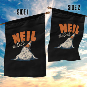 Vintage Neil the Seal Wearing Traffic Cone Hat Meme Garden Flag Cute Retro Viral Chaotic Southern Elephant Seal TS02 Print Your Wear