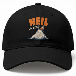 Vintage Neil the Seal Wearing Traffic Cone Hat Meme Baseball Cap Cute Retro Viral Chaotic Southern Elephant Seal TS02 Print Your Wear