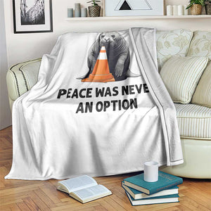 Funny Neil the Seal Peace Was Never An Option Meme Throw Blanket Chaotic Southern Elephant Seal Traffic Cone TS02 Print Your Wear