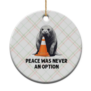 Funny Neil the Seal Peace Was Never An Option Meme Ceramic Ornament Chaotic Southern Elephant Seal Traffic Cone TS02 1pc Christmas Plaid Print Your Wear