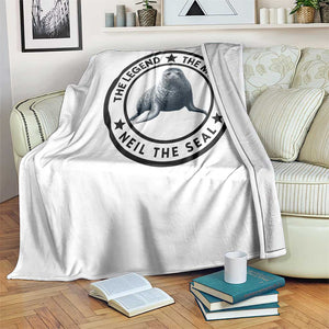 The Legend The Myth Neil The Seal Emblem Graphic Throw Blanket Funny Viral Southern Elephant Seal Meme TS02 Print Your Wear
