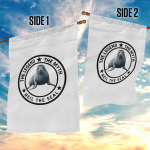 The Legend The Myth Neil The Seal Emblem Graphic Garden Flag Funny Viral Southern Elephant Seal Meme TS02 Print Your Wear