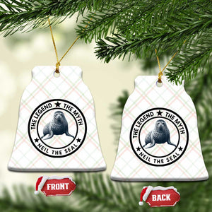 The Legend The Myth Neil The Seal Emblem Graphic Ceramic Ornament Funny Viral Southern Elephant Seal Meme TS02 Print Your Wear