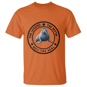 The Legend The Myth Neil The Seal Emblem Graphic T Shirt Funny Viral Southern Elephant Seal Meme TS02 Orange Print Your Wear