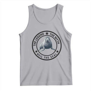 The Legend The Myth Neil The Seal Emblem Graphic Tank Top Funny Viral Southern Elephant Seal Meme TS02 Athletic Heather Print Your Wear