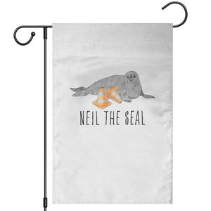 Cute Neil the Seal Traffic Cone Meme Garden Flag Funny Viral Chaotic Southern Elephant Seal TS02 White Print Your Wear