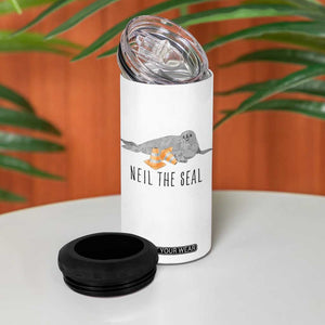 Cute Neil the Seal Traffic Cone Meme 4 in 1 Can Cooler Tumbler Funny Viral Chaotic Southern Elephant Seal TS02 Print Your Wear