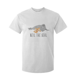 Cute Neil the Seal Traffic Cone Meme T Shirt For Kid Funny Viral Chaotic Southern Elephant Seal TS02 White Print Your Wear