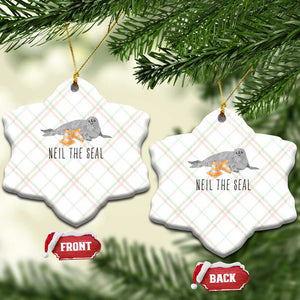 Cute Neil the Seal Traffic Cone Meme Ceramic Ornament Funny Viral Chaotic Southern Elephant Seal TS02 Print Your Wear