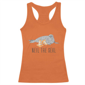 Cute Neil the Seal Traffic Cone Meme Racerback Tank Top Funny Viral Chaotic Southern Elephant Seal TS02 Orange Print Your Wear