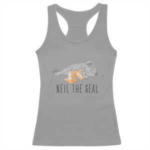 Cute Neil the Seal Traffic Cone Meme Racerback Tank Top Funny Viral Chaotic Southern Elephant Seal TS02 Sport Gray Print Your Wear