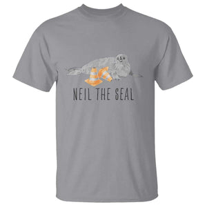 Cute Neil the Seal Traffic Cone Meme T Shirt Funny Viral Chaotic Southern Elephant Seal TS02 Sport Gray Print Your Wear