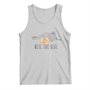 Cute Neil the Seal Traffic Cone Meme Tank Top Funny Viral Chaotic Southern Elephant Seal TS02 Ash Print Your Wear