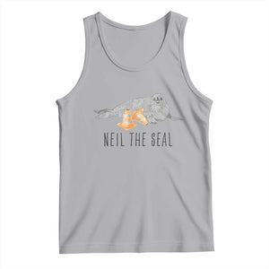 Cute Neil the Seal Traffic Cone Meme Tank Top Funny Viral Chaotic Southern Elephant Seal TS02 Athletic Heather Print Your Wear