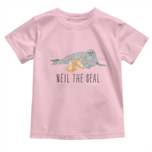 Cute Neil the Seal Traffic Cone Meme Toddler T Shirt Funny Viral Chaotic Southern Elephant Seal TS02 Light Pink Print Your Wear