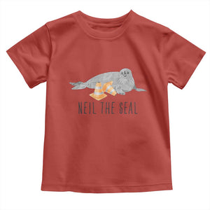 Cute Neil the Seal Traffic Cone Meme Toddler T Shirt Funny Viral Chaotic Southern Elephant Seal TS02 Red Print Your Wear