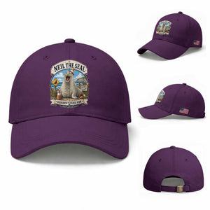 Retro Neil the Seal Tasmanias Chaos Icon Baseball Cap Funny Roaring Elephant Seal Traffic Cone Meme