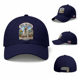 Retro Neil the Seal Tasmanias Chaos Icon Baseball Cap Funny Roaring Elephant Seal Traffic Cone Meme