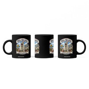 Retro Neil the Seal Tasmanias Chaos Icon Coffee Mug Funny Roaring Elephant Seal Traffic Cone Meme TS02 Print Your Wear