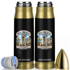 Retro Neil the Seal Tasmanias Chaos Icon Bullet Tumbler Funny Roaring Elephant Seal Traffic Cone Meme TS02 Black Print Your Wear