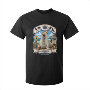 Retro Neil the Seal Tasmanias Chaos Icon T Shirt For Kid Funny Roaring Elephant Seal Traffic Cone Meme