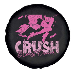 Witch Breast Cancer Spare Tire Cover Crush Breast Cancer Pink Ribbon Halloween Vibe TS02 Print Your Wear
