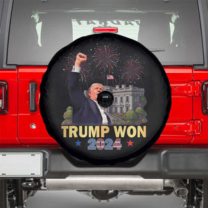 Trump 2024 Spare Tire Cover He Won 47th President Of White House TS02 Black Print Your Wear
