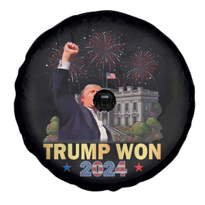 Trump 2024 Spare Tire Cover He Won 47th President Of White House TS02 Print Your Wear