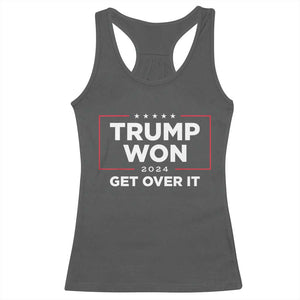 Trump 2024 Racerback Tank Top 47th President He Won Get Over It TS02 Dark Heather Print Your Wear