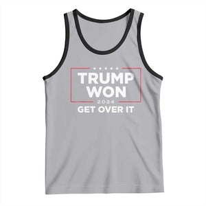 Trump 2024 Tank Top 47th President He Won Get Over It TS02 Athletic Heather Black Print Your Wear