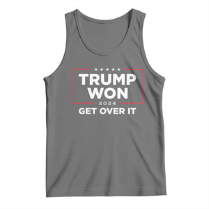 Trump 2024 Tank Top 47th President He Won Get Over It TS02 Black Heather Print Your Wear