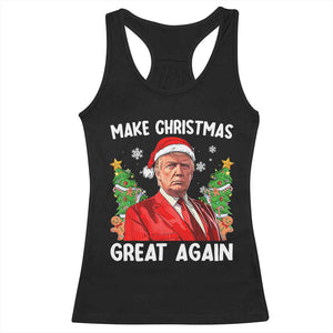 Funny Santa Trump 2024 Racerback Tank Top Make Christmas Great Again TS02 Black Print Your Wear