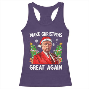 Funny Santa Trump 2024 Racerback Tank Top Make Christmas Great Again TS02 Purple Print Your Wear