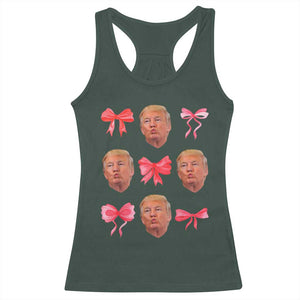 Trump Girl 2024 Racerback Tank Top 47th President Pink Coquette Bow Girly Y2K TS02 Dark Forest Green Print Your Wear