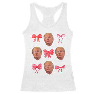 Trump Girl 2024 Racerback Tank Top 47th President Pink Coquette Bow Girly Y2K TS02 White Print Your Wear