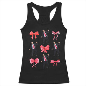 Trump Girl 2024 Racerback Tank Top 47th President Dancing Pink Coquette Bow Girly Y2K TS02 Black Print Your Wear
