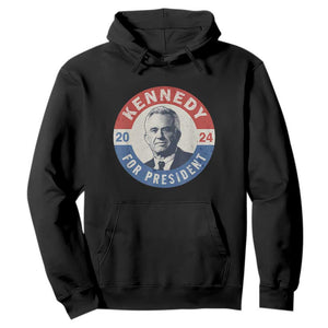 RFK Jr Kennedy 2024 Hoodie For President Vintage Button TS02 Black Print Your Wear