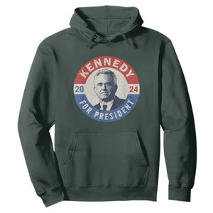 RFK Jr Kennedy 2024 Hoodie For President Vintage Button TS02 Dark Forest Green Print Your Wear