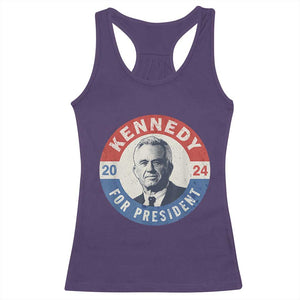 RFK Jr Kennedy 2024 Racerback Tank Top For President Vintage Button TS02 Purple Print Your Wear