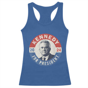 RFK Jr Kennedy 2024 Racerback Tank Top For President Vintage Button TS02 Royal Blue Print Your Wear